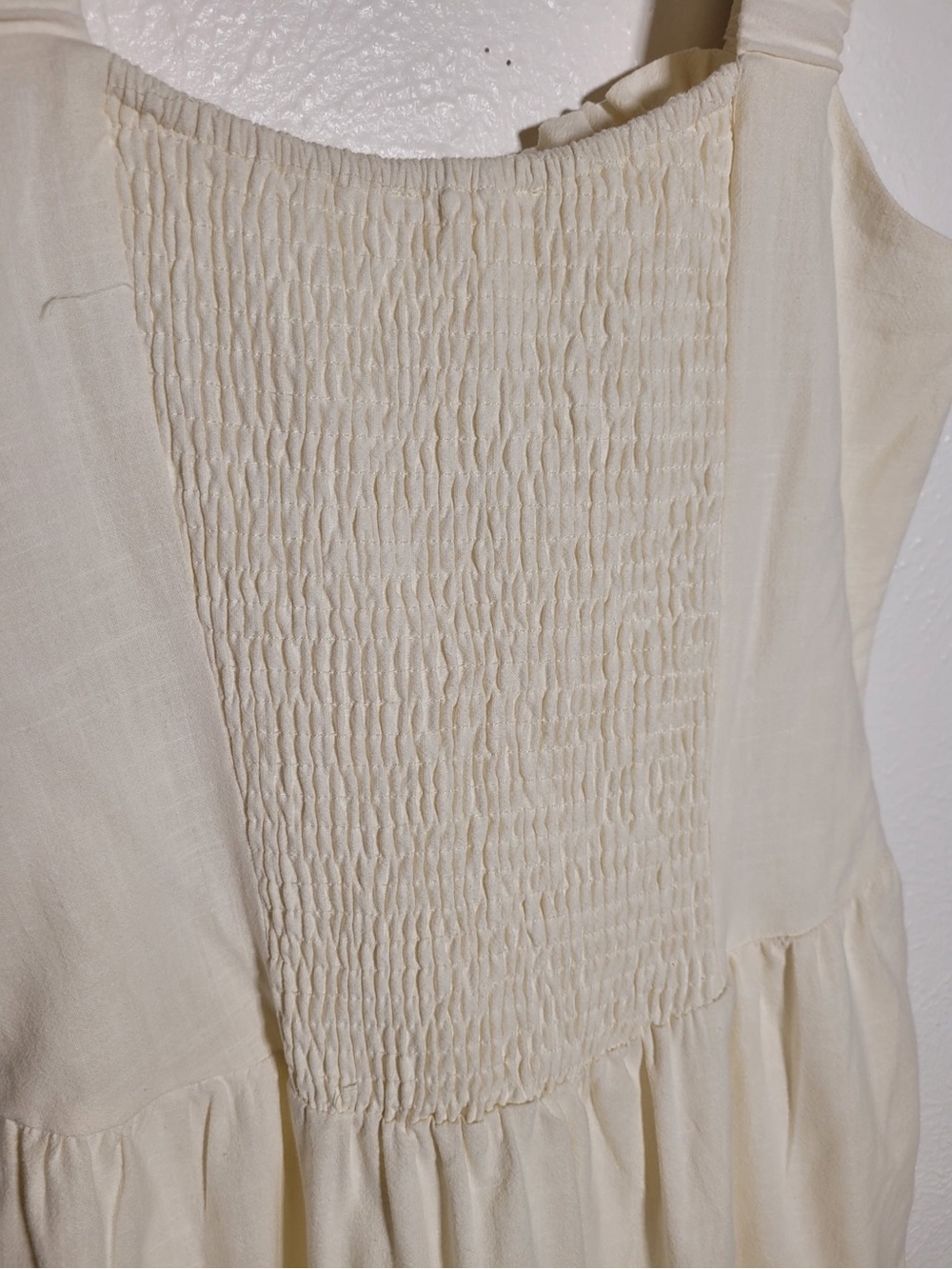 Women’s Cream Tiered Maxi Sundress with Black Tie Detail - Picture 4 of 11